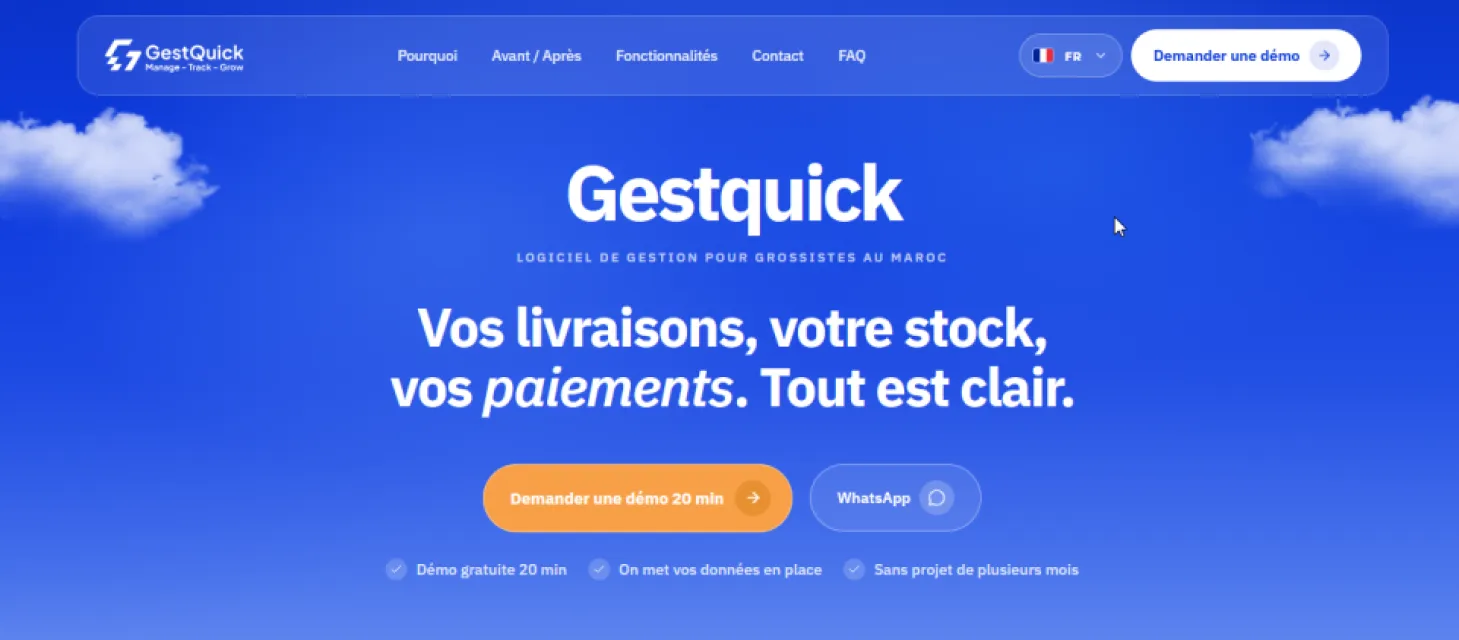 Gestquick stock and sales dashboard for Moroccan businesses